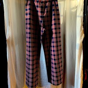 VINTAGE 70s ACT III Flare wide leg Plaid Polyester Pants